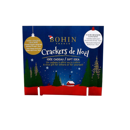 Fronton de présentoir cracker de Noël + 8 crackers