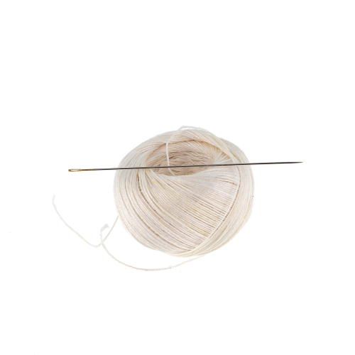 Sewing needles with linen thread