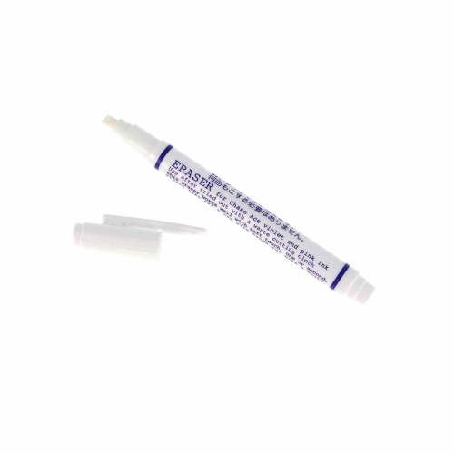 Eraser for pink and purple fabric markers